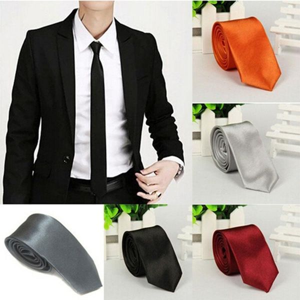 

neck ties 5 colors 1pc casual slim plain mens solid skinny party wedding tie silk necktie, Blue;purple