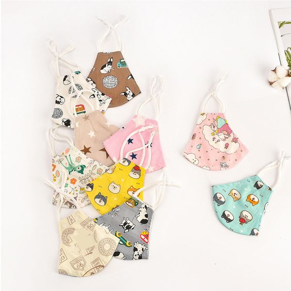 

face designer factory direct supply cross-border kids dust mask cartoon printing washable cotton cloth masks with filter