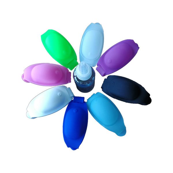 

wrist silicone wearable sanitizer dispensing portable bracelet squeezy wristband hand dispenser dhf2393