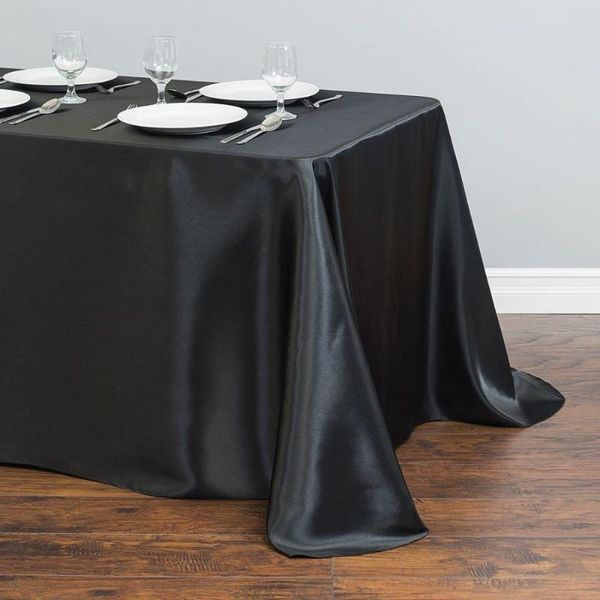 

table cloth wedding rectangular satin tablecloth/shimmery cover for party banquet decoration