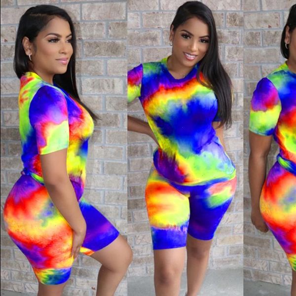 

two piece set women 2 piece set women outfits home clothes 2 pieces sets t shorts o neck print wholesale, Gray