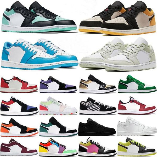 

2020 jumpman low 1 1s basketball shoes og black toe court purple sp travis men women sneakers eur 36-46 with boxfast ship