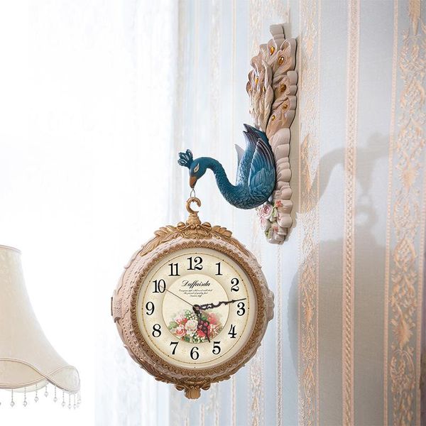 

wall clocks vintage design clock large decoration home watch silent hanging
