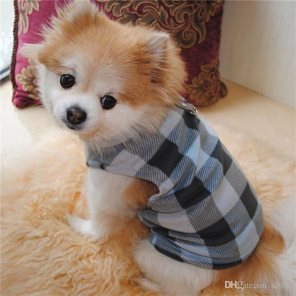 

buckle big dog clothes pets keep warm fleece winter eight models lattice style sweatshirt traction factory direct sales 8 8el7c1