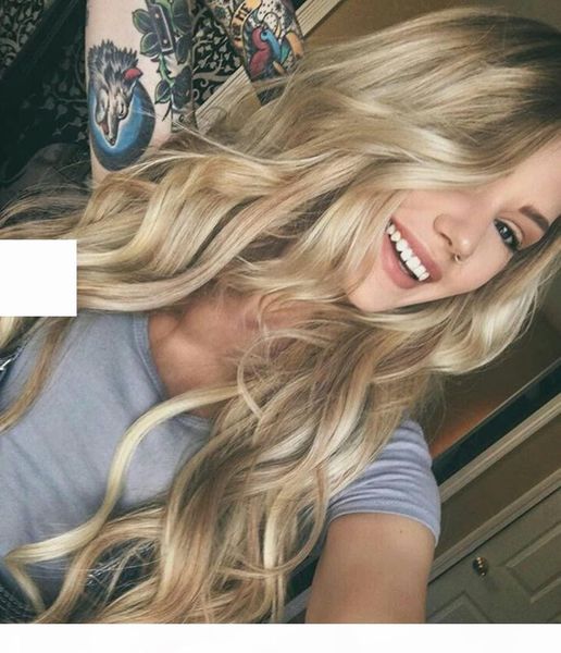

13*6 lace front blond human hair wigs with baby hair pre plucked ombre blonde brazilian full lace wig virgin hair, Black;brown