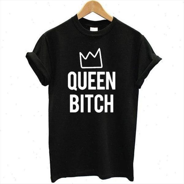 

queen bitch print women tshirt cotton casual funny t shirt lady yong girl tee drop ship s 556, White