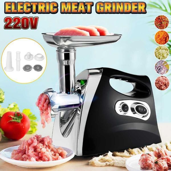 

2800w electric meat grinders diy grinding chopper sausage stuffer meat mincer sonifer kitchen multifunction processor1