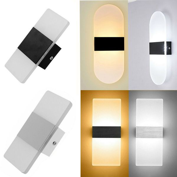 

3w modern led wall light up down lighting cube sconce lamp fixture mount indoor home room bedroom l lighting decoration