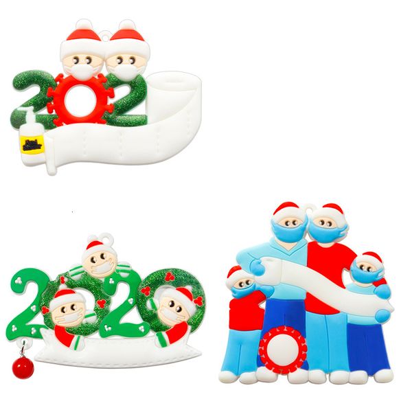 

family quarantine kit, ornament 2020 1-7 survivor name members customized christmas decorating set diy creative gift
