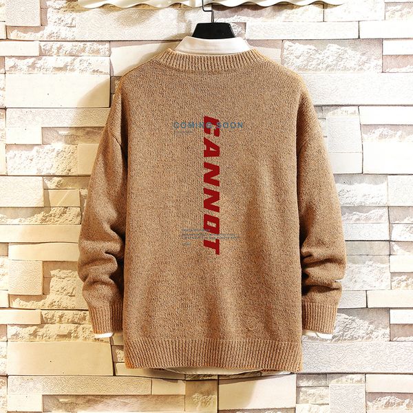 

2020 new men's black khaki shirts long sleeves autumn winter sweater knitted or crocheted neck more oversize 5xl daa1, White;black