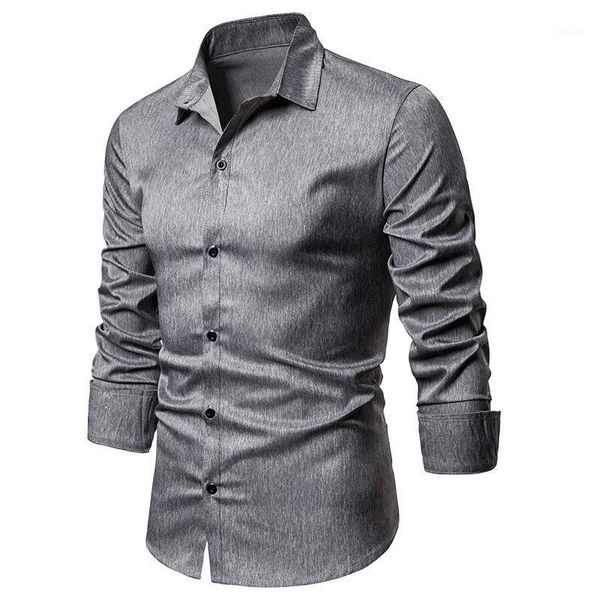

men's casual shirts mens business slim fit chemise homme 2021 brand long sleeve dress shirt men social color male xxl1, White;black