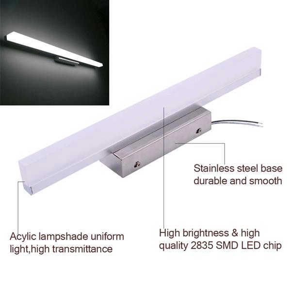 

new design 14w 100cm new and intelligent lamp bathroom light bar silver white light high brightness lights grade material lighting