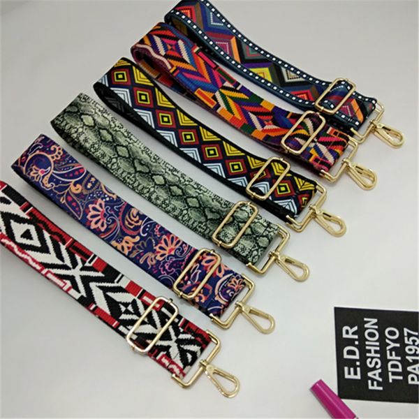 

120x5cm nylon colored belt bag strap accessories for women rainbow adjustable shoulder hanger handbag straps decorative bag, Black