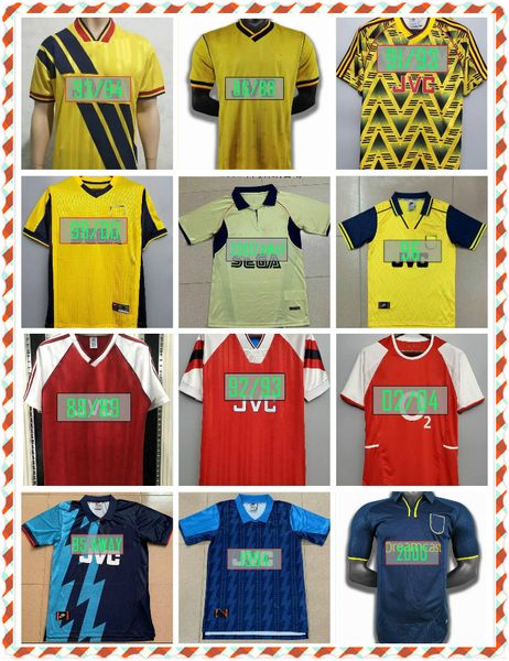 

highbury home football shirt jersey soccer pires henry reyes 2002 04 retro jersey 2005 06 98 99 bergkamp 94 95 adams persie 96 97 galla, Black;yellow