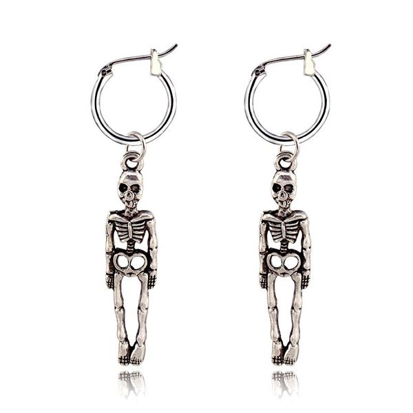 

geomee 1 pair poury style стиль скелет череп серьги down серьги винтаж металлические подвеска для женщин творческая девушка подарок jllwnc f, Bronze;silver