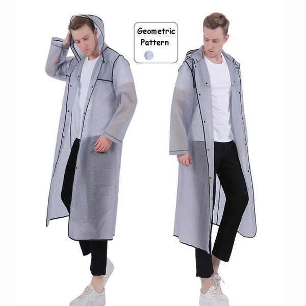 

men women long thick rainwear universal rain coat waterproof poncho hiking tour raincoat hooded jllczw