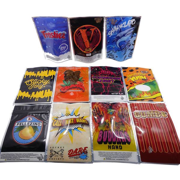 

pink runtz bags 3.5g jokes up mylar childproof bags stand up pouch smell proof bags to contain dry herb flowers