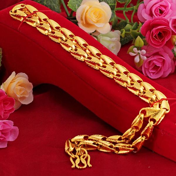 

chains 2021 fashion 24k gold chain men thick solid curb cuban link chokers vintage necklace for women jewelry, Silver