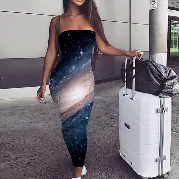 

kyku galaxy dress women space boho universe vestido black bodycon dress womens clothing vintage sleeveless tunic, Black;gray