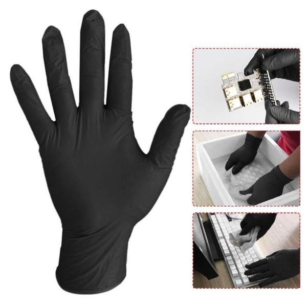 

factory02jidishwashing/kitchen/work/rubber/garden guantes black blue gloves disposable de latex
