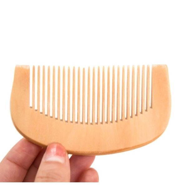 

1pc 8.7cm natural peach wood thickened curved pocket hair comb massage fine tooth salon styling tool hairdressing f wmtpir