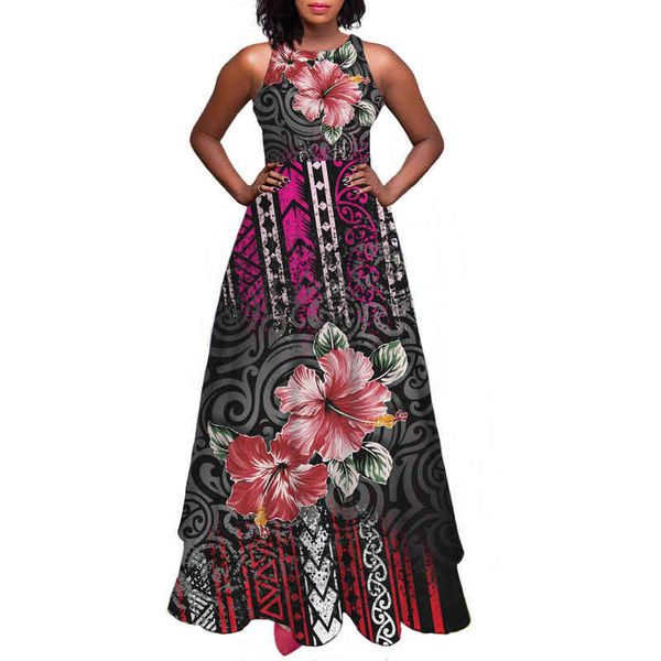 

casual dresses sleevels large swing temperament round neck medium waist thin long skirt multicolor party dresses, Black;gray