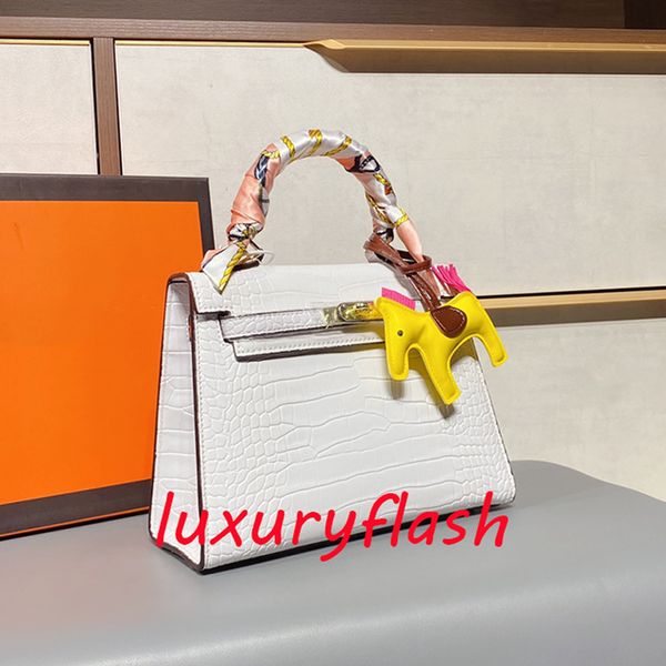 

6 color kelly 25cm fashion designers handbags luxurys crocodile pattern women timeless classic leather bag purse handbag