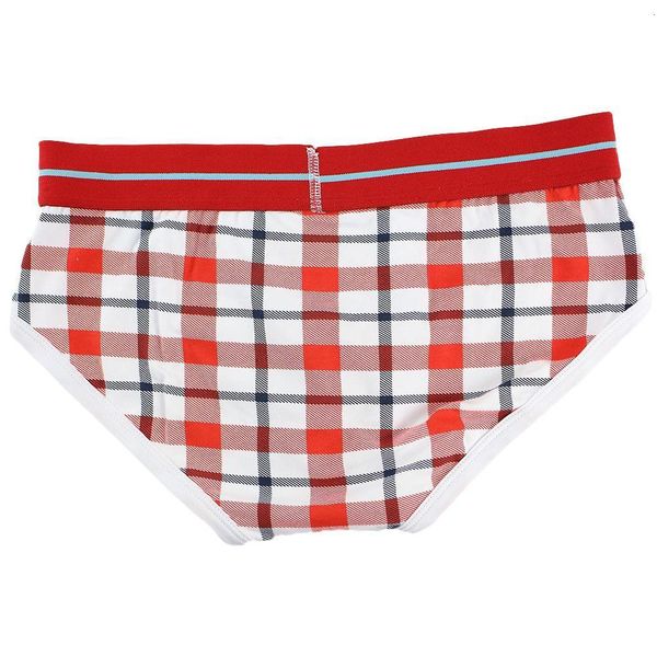 

men's underwear soft cotton under plaid breathable summer fashion briefs, Black;white