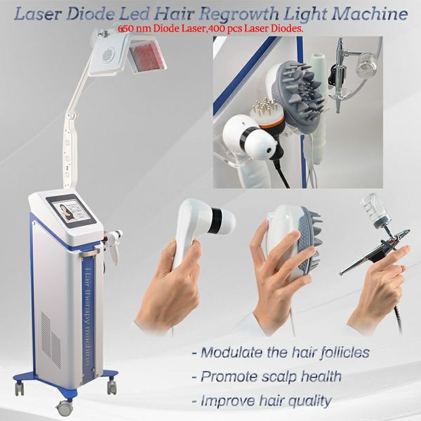 Professionelle Laser Haarwachstum Diode Lazer PDT LED Rotlicht Haarausfall Behandlung Schönheitssalon Maschine