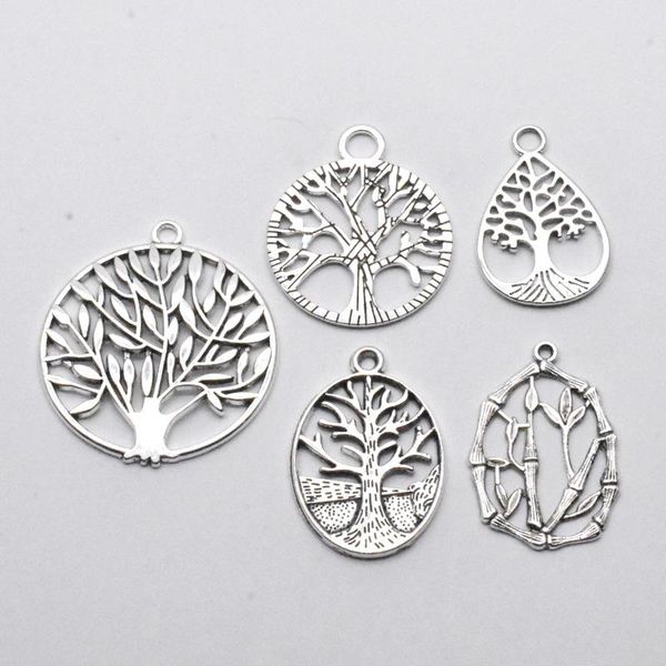 

16 styles tibetan silver angel tree of life charm pendant jewelry making bracelet accessories jewelry findings handmade wmtzqf