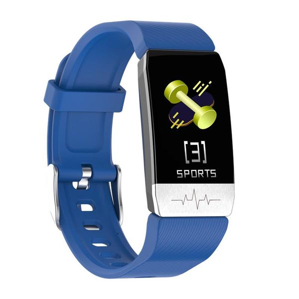 

smart bracelet t1 with body temperature ecg fitness tracker waterproof heart rate monitor smart watch sport men women band t1s sqcldo