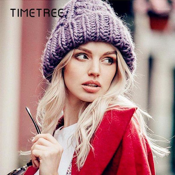 

ins retro wool knitting winter solid thicken beanies caps women outdoor ear protection soft warm berets cap snapback leisure hat1, Blue;gray