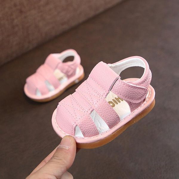 

new born boy girl sandals fashion soft bottom toddler infant shoes baby boy leather sneakers summer sandals, Black;red