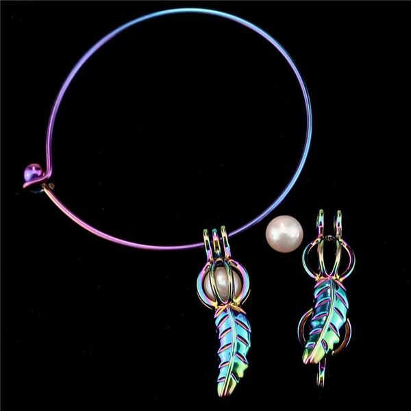 

радуга цвета браслет выбрать pearl клетка мотаться листьев шарика подвеска b-c542 радуга цвета jllvxd ffshop2001, Silver