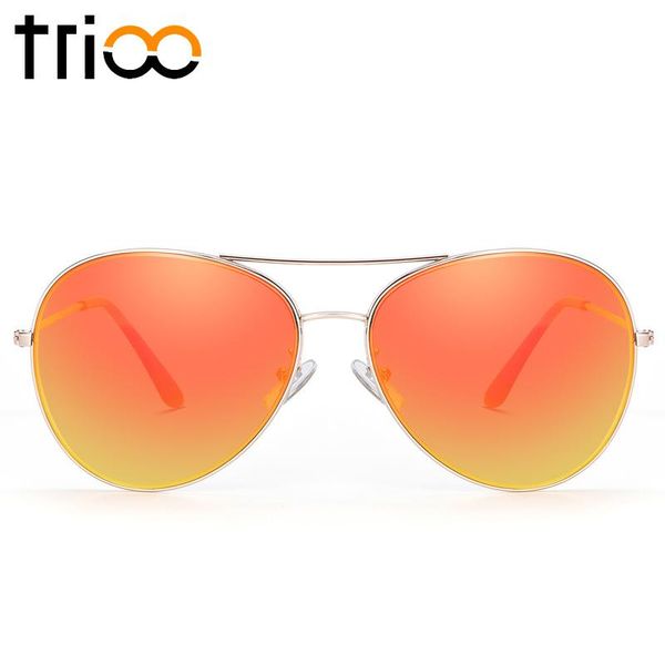 

sunglasses trioo red mirror sun glasses for women classic color lens lunette shades brand designer uv400 protect, White;black