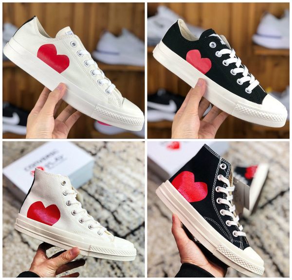 

1970s big eyes play chuck 70 multi heart 70s hi canvas skate shoes classic 1970 trainers jointly name skateboard casual sports sneakers, Black