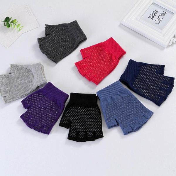 

five and a half fingers air yoga gloves anti slip dispensing sweat absorbing cotton sports glovesa867