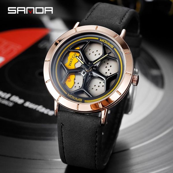 

мода мужчины rim hub часы пользовательские дизайн автомобильные наручные часы кожа на заказ не печатание колесо rim hub часы человек relogio, Silver