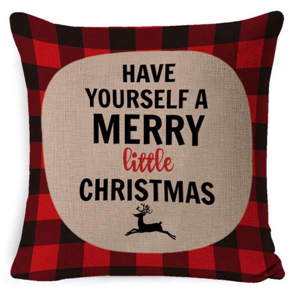 Caso de travesseiro de Natal floco de neve elk impresso travesseiro cobre linho decorativo travesseiro almofada capa xmas decoração home 39 desenhos BT5647