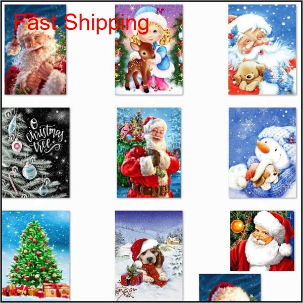 

5d diy christmas full drill rhinestone diamond painting kits cross stitch santa claus snowman qylkwa sports2010