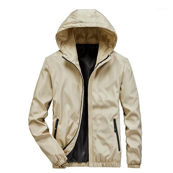 

men's jackets products 2021 spring and autumn men's thin section casual jacket hooded zipper youth 1, Black;brown