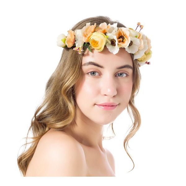 

bride wedding flower wreath bridesmaid children girl flower crown adjustable baby headdress p studio jewelry flower qylrld