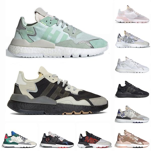 

nite jogger mens sneakers ice mint core black triple white 3m grey womens trainers sports running shoe size 36-45, White;red