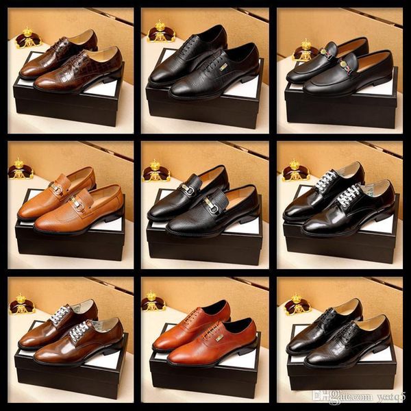 

mi luxury mens white dress shoes man wedding shoe men 21ss shoes leather formal suit shoes zapatos oxford hombre chaussure homme mariage 33, Black