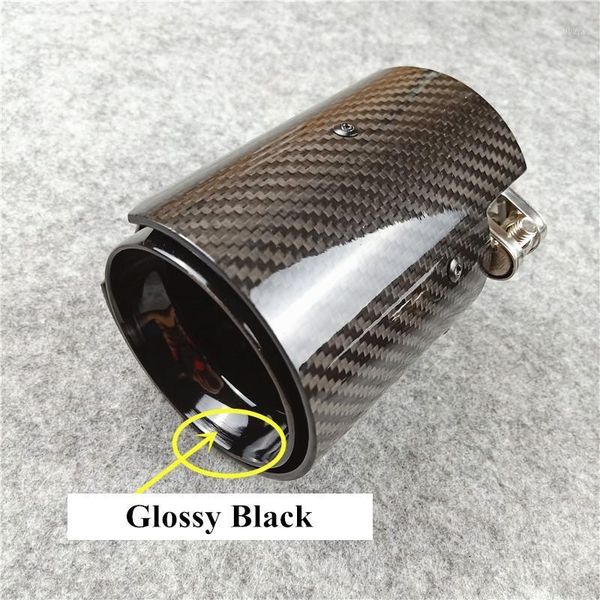 

one ppiece glossy carbon + black stainlee steel f87 f80 f82 f83 f90 muffler exhaust tips nozzle tails for m2 m3 m4 m51