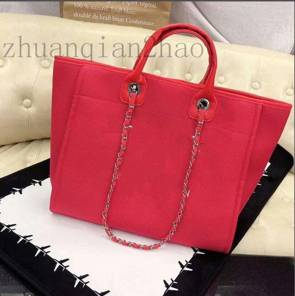 

beach bag tote bag fashion classic men wallet canvas handbag beads multicolor pattern woven pearl shopping bag channel women shoulder bags