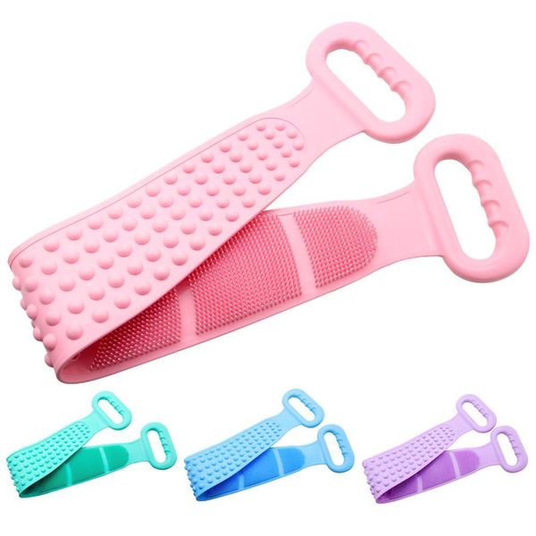 

sile bath body brush double sided bath belt exfoliating back brush belt full coverage shower back brush exfoliating remove bbylhg