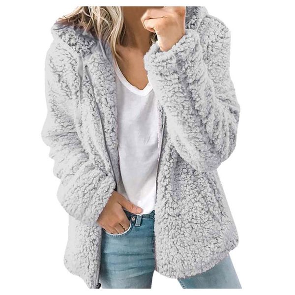 

ladies warm faux coat streetwear jacket overcoat winter o-neck solid long outerwear female women solid color coats, Black;brown