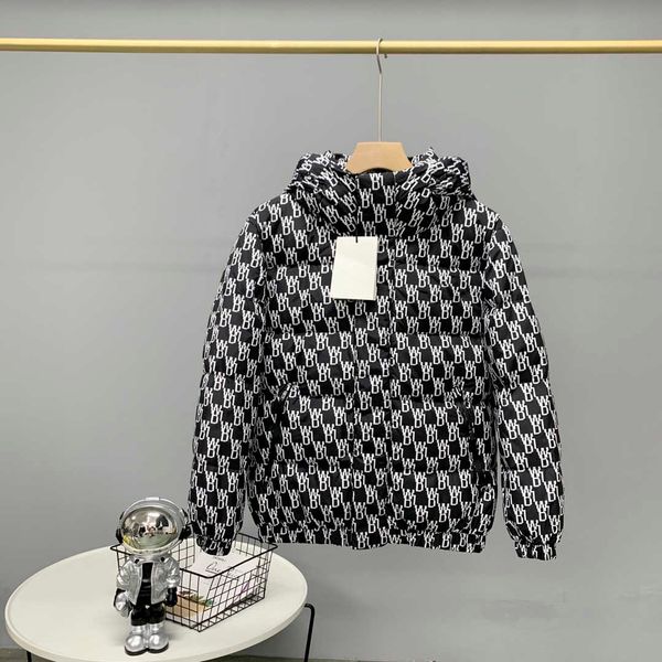 

high-quality fashion couple down jackets luxury warm jacket designers mens hoodie men jacket women casual hoodies letter print short bread, Black