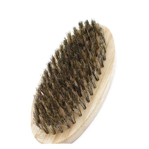 

boar bristle hair beard brush hard round wood handle anti-static boar comb hairdressing tool for men beard trim c wmtyav item_home